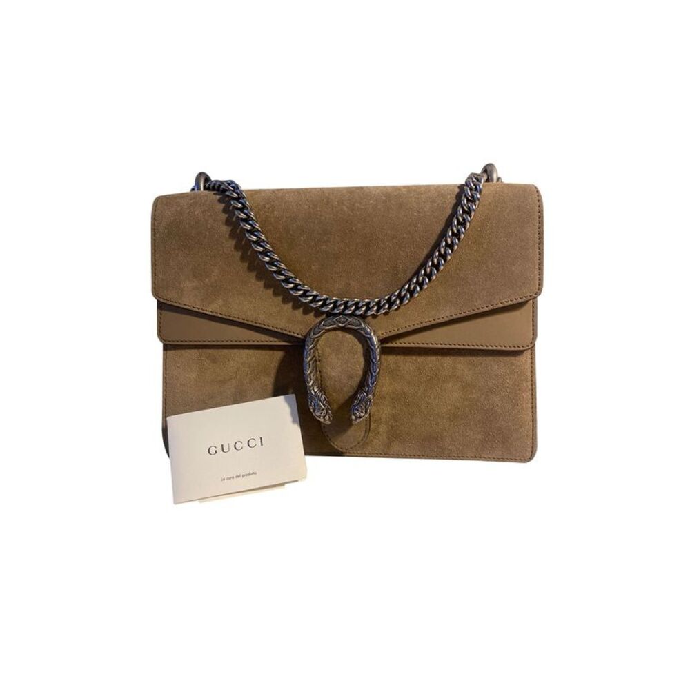 Gucci Medium Dionysus Chain Handbag in Beige Suede - Picture 4 of 12